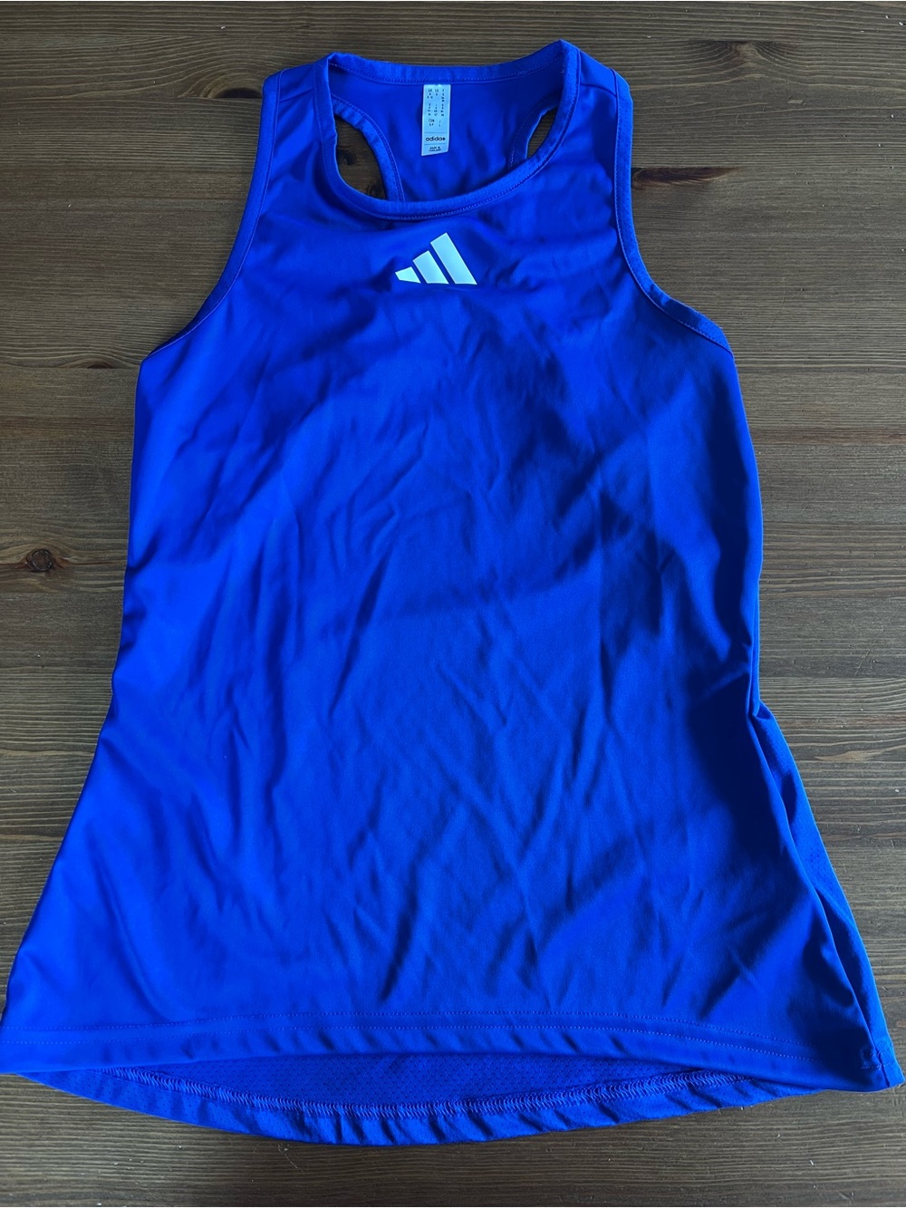 adidas Blue Racerback Training Tank Top